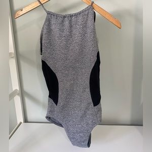 Grey and Black Capezio Bodysuit